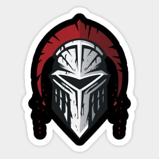 spartan mask illustration Sticker